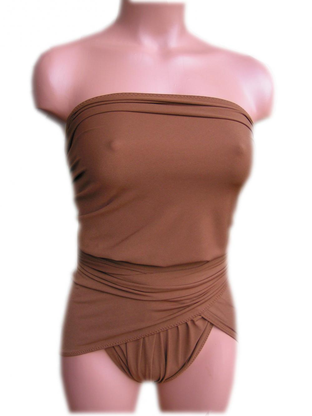 Bathing Suit Large Wrap Around Swimsuit Copper Plus Size
