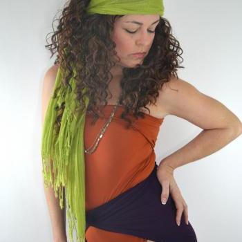 Bathing Suit Medium Wrap Around Swimsuit Rust and Plum